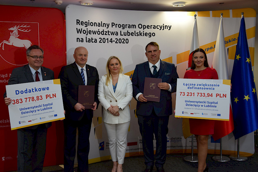 Kolejne zwiększenie dofinansowania z Unii Europejskiej dla Uniwersyteckiego Szpitala Dziecięcego w Lublinie
