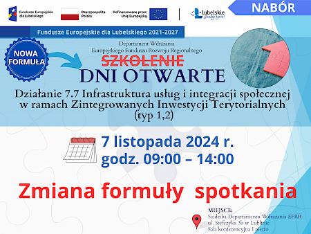 Dni Otwarte w ramach Działania 7.7, 7 listopada 2024 r