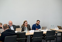 XVII Posiedzenie grup roboczych działających przy Komitecie Monitorującym Fundusze Europejskie dla Lubelskiego 2021-2027, uczestnik spotkania zabiera głos.