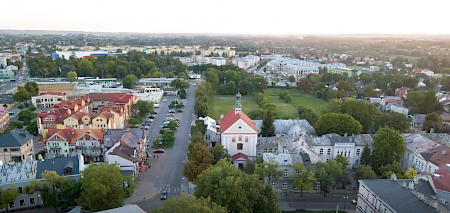 Widok z lotu ptaka na miasto