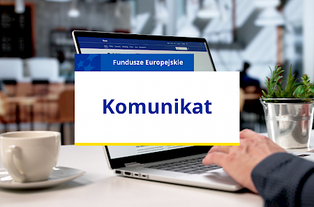 Grafika przedstawiająca napis KOMUNIKAT