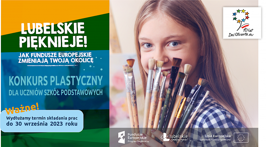 Plakat promujący konkursu plastyczny w 2023 roku